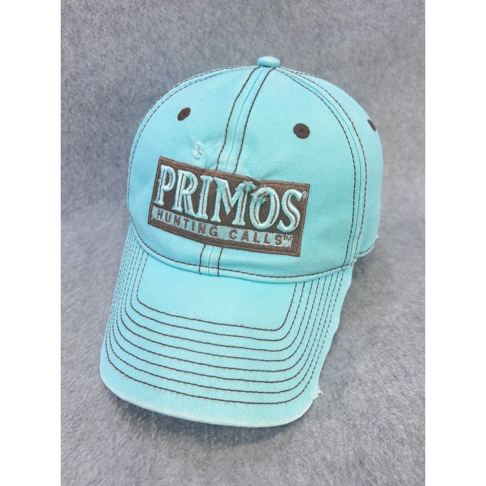 Primos Hunting Calls Men Blue Infinity Headwear Distressed Hat OSFM